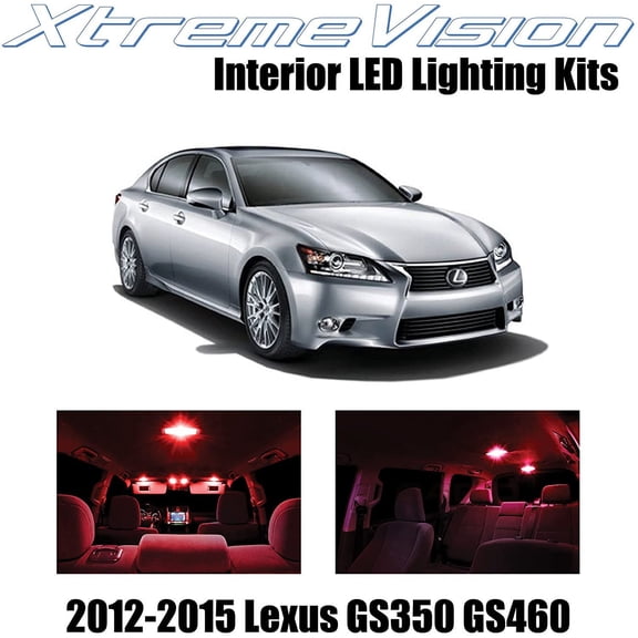 XtremeVision Interior LED for Lexus GS350 GS460 350 460 2012-2015 7 pcs Red Interior LED Kit + Installation Tool