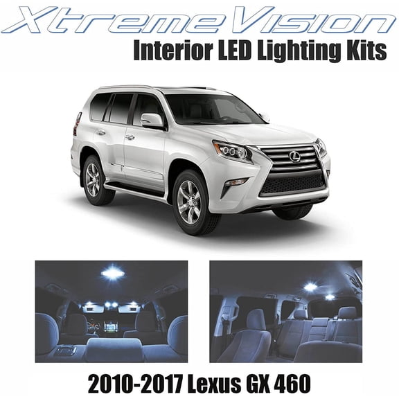 XtremeVision Interior LED for Lexus GX 460 2010-2017 (12 Pieces) Cool White Interior LED Kit + Installation Tool