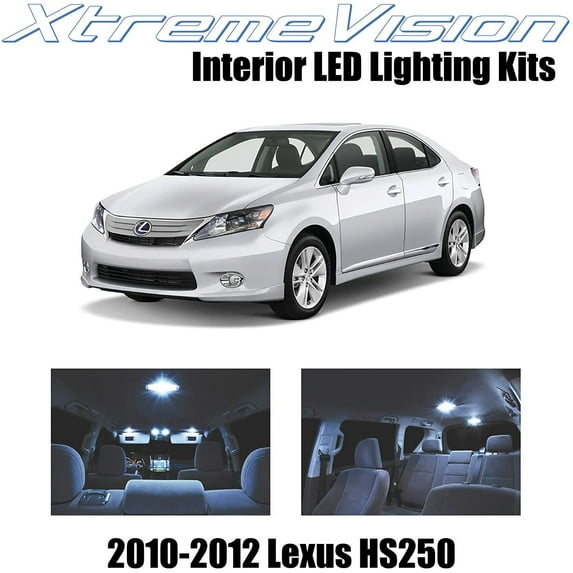 XtremeVision Interior LED for Lexus HS250 2010-2012 5 pcs Cool White Interior LED Kit + Installation Tool