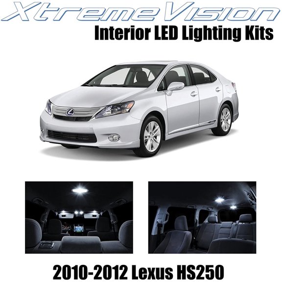 XtremeVision Interior LED for Lexus HS250 2010-2012 5 pcs Pure White Interior LED Kit + Installation Tool