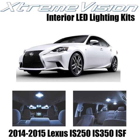 XtremeVision Interior LED for Lexus IS250 IS350 ISF 2014-2015 11 pcs Cool White Interior LED Kit + Installation Tool