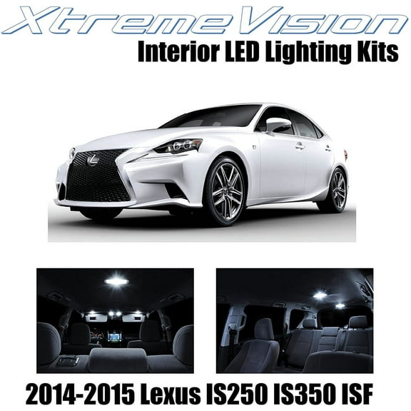 XtremeVision Interior LED for Lexus IS250 IS350 ISF 2014-2015 11 pcs Pure White Interior LED Kit + Installation Tool