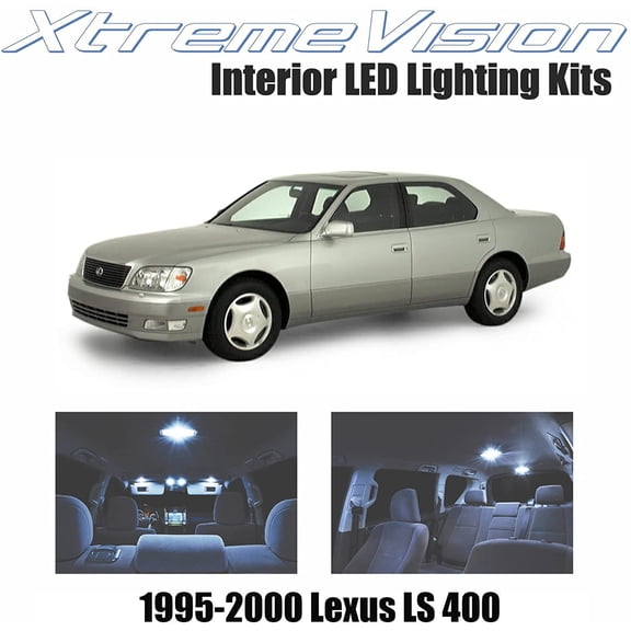 XtremeVision Interior LED for Lexus LS 400 1995-2000 13 Pieces Cool White Interior LED Kit + Installation Tool
