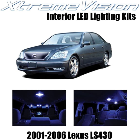 XtremeVision Interior LED for Lexus LS430 2001-2006 9 pcs Blue Interior LED Kit + Installation Tool