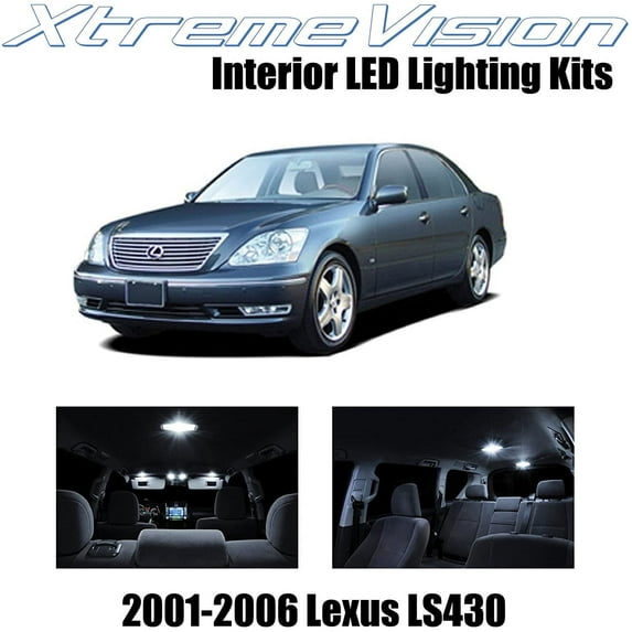 XtremeVision Interior LED for Lexus LS430 2001-2006 9 pcs Pure White Interior LED Kit + Installation Tool