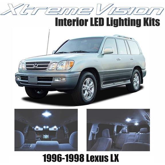 XtremeVision Interior LED for Lexus LX 1996-1998 9 Pieces Cool White Interior LED Kit + Installation Tool