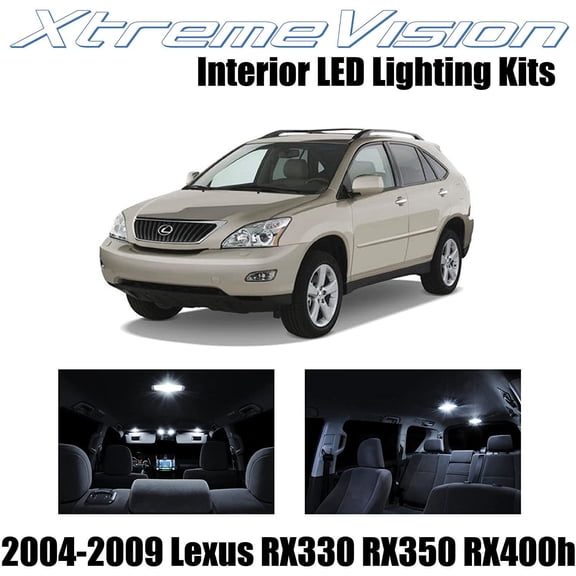 XtremeVision Interior LED for Lexus RX330 RX350 RX400h 2004-2009 6 pcs Pure White Interior LED Kit + Installation Tool