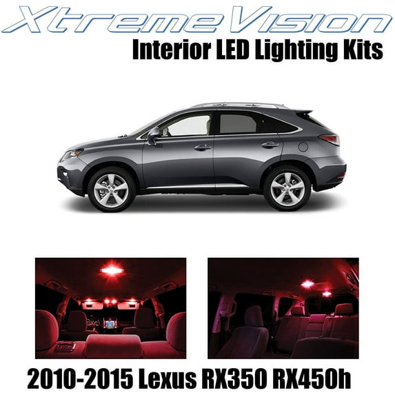 XtremeVision Interior LED for Lexus RX350 RX450h 2010-2015 10 pcs Red Interior LED Kit + Installation Tool