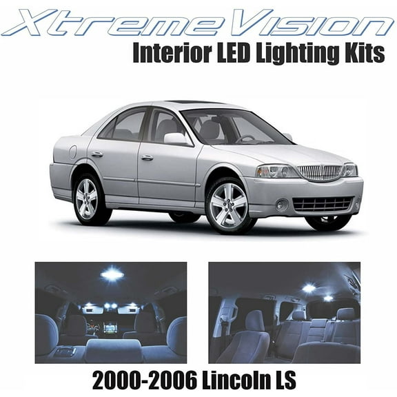 XtremeVision Interior LED for Lincoln LS 2000-2006 10 Pieces Cool White Interior LED Kit + Installation Tool