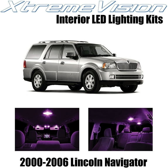 XtremeVision Interior LED for Lincoln Navigator 2000-2006 6 pcs Pink Interior LED Kit + Installation Tool