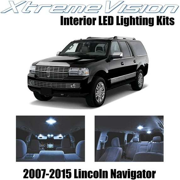 XtremeVision Interior LED for Lincoln Navigator 2007-2015 5 pcs Cool White Interior LED Kit + Installation Tool