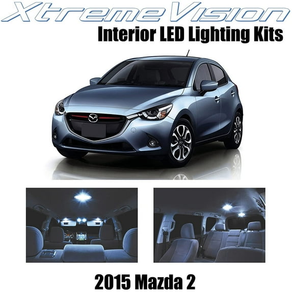 XtremeVision Interior LED for Mazda 2 2015+ 5 pcs Cool White Interior LED Kit + Installation Tool
