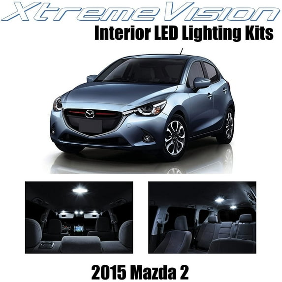 XtremeVision Interior LED for Mazda 2 2015+ 5 pcs Pure White Interior LED Kit + Installation Tool