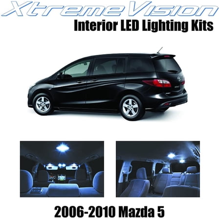 XtremeVision Interior LED for Mazda 5 2010-2013 8 pcs Blue Interior LED Kit + Installation Tool