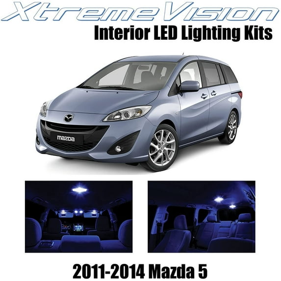 XtremeVision Interior LED for Mazda 5 2011-2014 Blue Interior LED Kit + Installation Tool Tool