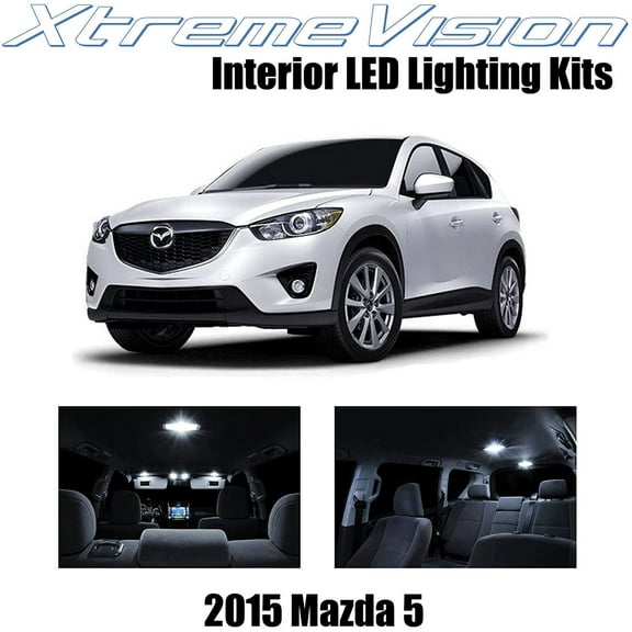 XtremeVision Interior LED for Mazda 5 2015+ 6 pcs Pure White Interior LED Kit + Installation Tool
