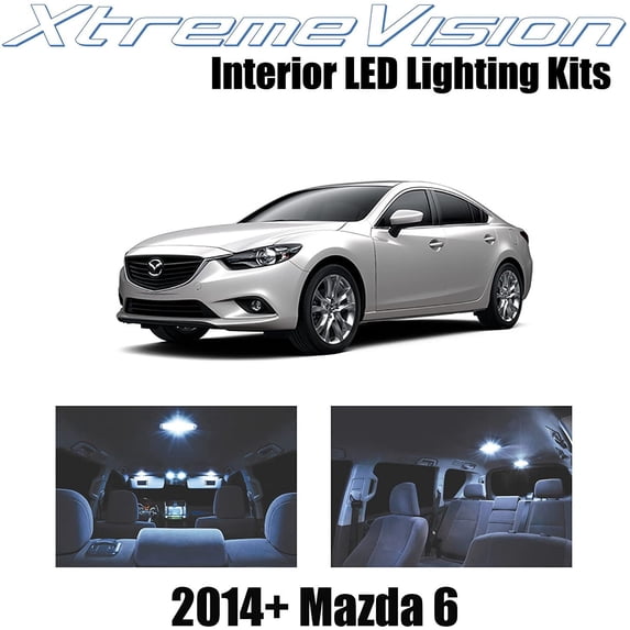 XtremeVision Interior LED for Mazda 6 2014+ 12 pcs Cool White Interior LED Kit + Installation Tool