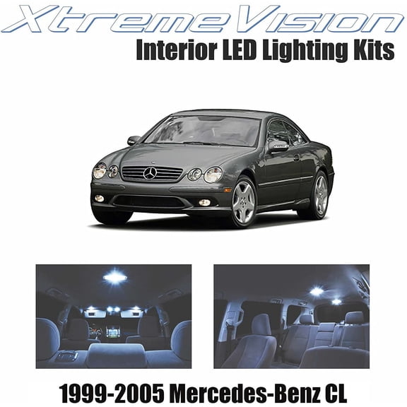 XtremeVision Interior LED for Mercedes-Benz CL 1999-2005 14 Pieces Cool White Interior LED Kit + Installation Tool