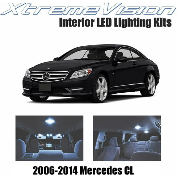 XtremeVision Interior LED for Mercedes-Benz CL 2006-2014 11 Pieces Cool White Interior LED Kit + Installation Tool
