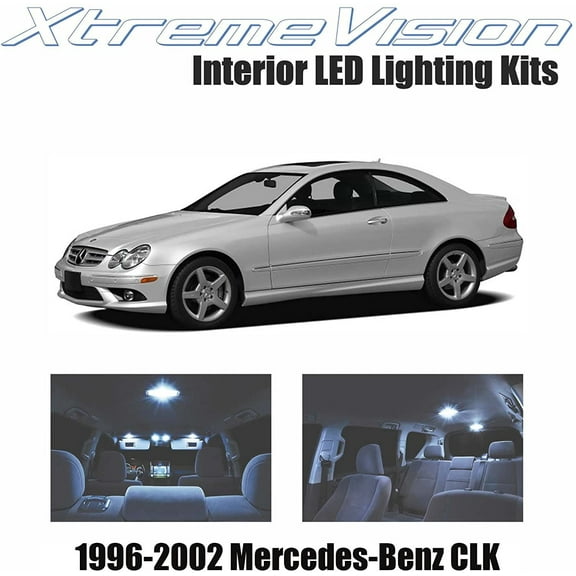 XtremeVision Interior LED for Mercedes-Benz CLK 1996-2002 5 Pieces Cool White Interior LED Kit + Installation Tool