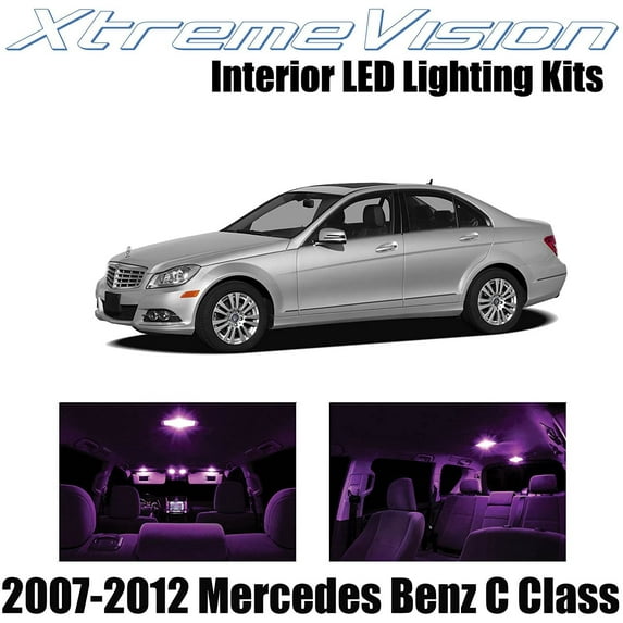 XtremeVision Interior LED for Mercedes C Class 2007-2012 18 pcs Pink Interior LED Kit + Installation Tool