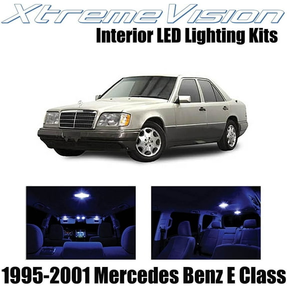XtremeVision Interior LED for Mercedes E Class 1995-2001 14 pcs Blue Interior LED Kit + Installation Tool