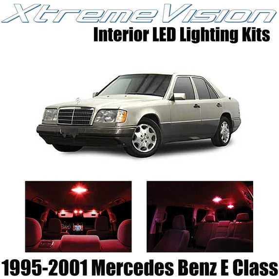 XtremeVision Interior LED for Mercedes E Class 1995-2001 14 pcs Red Interior LED Kit + Installation Tool