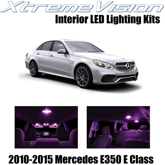 XtremeVision Interior LED for Mercedes E350 E550 E63 AMG E Class Sedan 2010-2015 7 pcs Pink Interior LED Kit + Installation Tool Tool