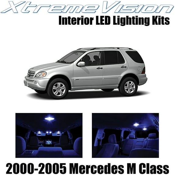 XtremeVision Interior LED for Mercedes M Class 2000-2005 18 pcs Blue Interior LED Kit + Installation Tool