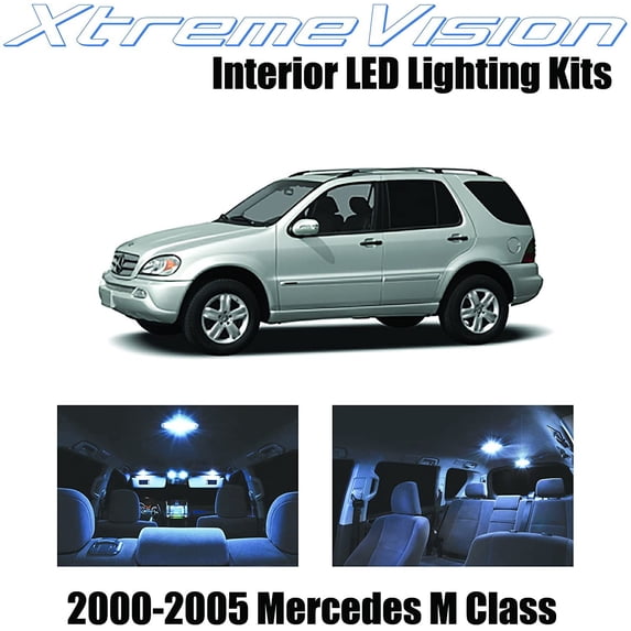 XtremeVision Interior LED for Mercedes M Class 2000-2005 18 pcs Cool White Interior LED Kit + Installation Tool