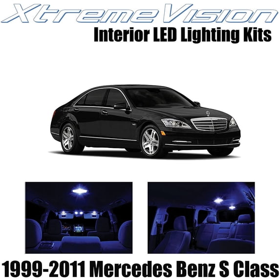 XtremeVision Interior LED for Mercedes S Class 1999-2011 8 pcs Blue Interior LED Kit + Installation Tool