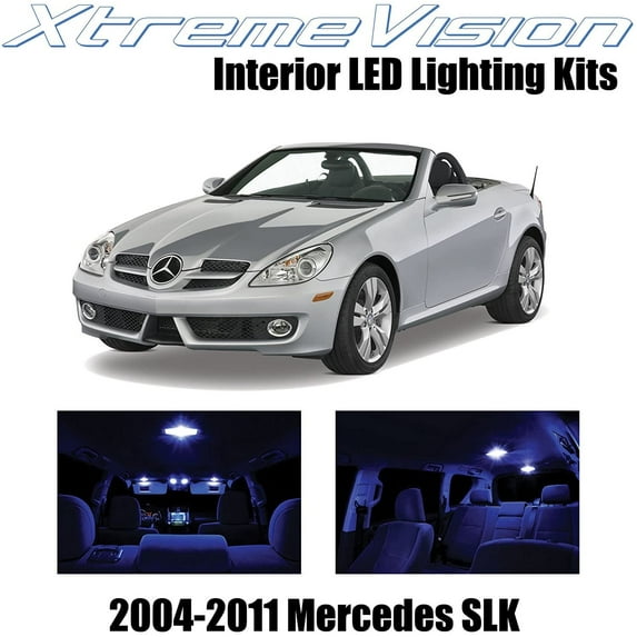XtremeVision Interior LED for Mercedes SLK 2004-2011 10 pcs Blue Interior LED Kit + Installation Tool