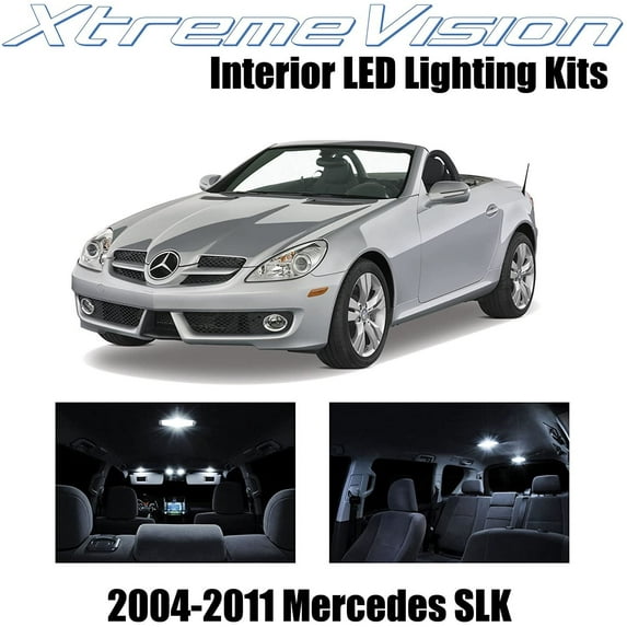 XtremeVision Interior LED for Mercedes SLK 2004-2011 10 pcs Pure White Interior LED Kit + Installation Tool