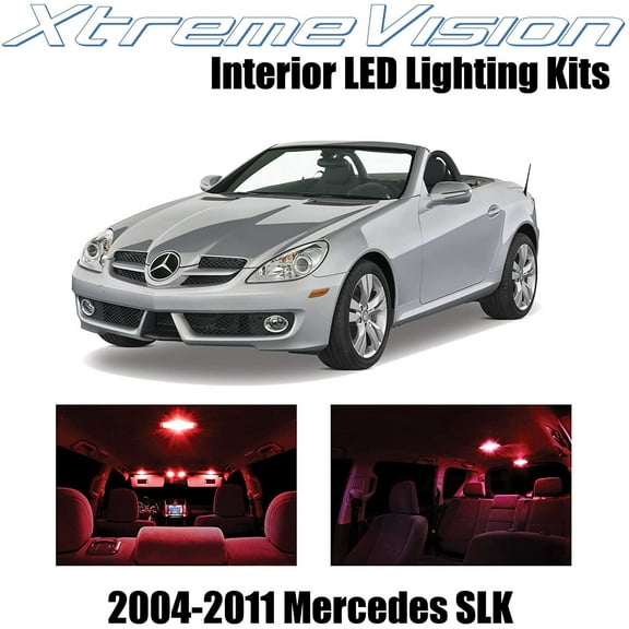 XtremeVision Interior LED for Mercedes SLK 2004-2011 10 pcs Red Interior LED Kit + Installation Tool