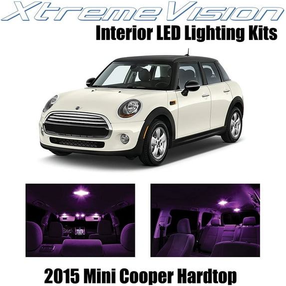 XtremeVision Interior LED for Mini Cooper 2015+ Hardtop 4 Doors 7 pcs Pink Interior LED Kit + Installation Tool