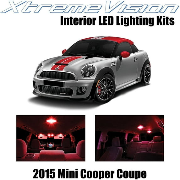 XtremeVision Interior LED for Mini Cooper Coupe 2015+ 11 pcs Red Interior LED Kit + Installation Tool