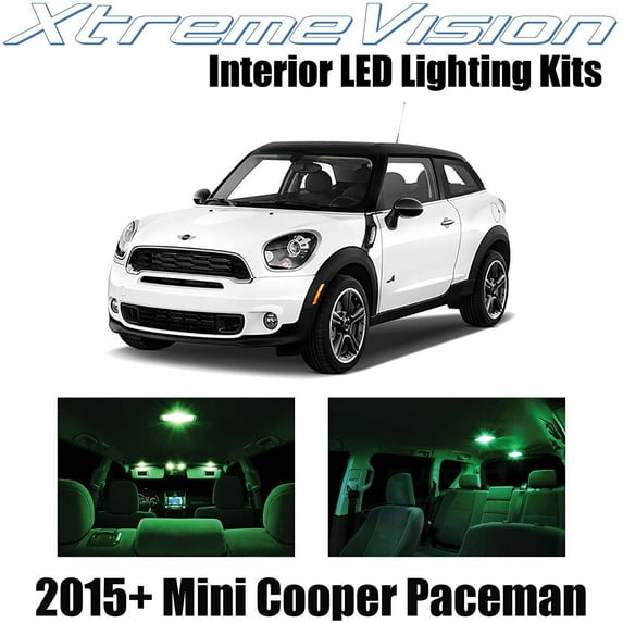 XtremeVision Interior LED for Mini Cooper Paceman 2015+ 17 pcs Green Interior LED Kit + Installation Tool