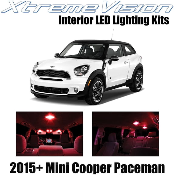 XtremeVision Interior LED for Mini Cooper Paceman 2015+ 17 pcs Red Interior LED Kit + Installation Tool