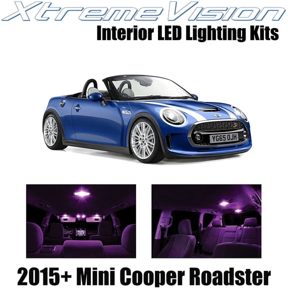 XtremeVision Interior LED for Mini Cooper Roadster 2015+ 10 pcs Pink Interior LED Kit + Installation Tool
