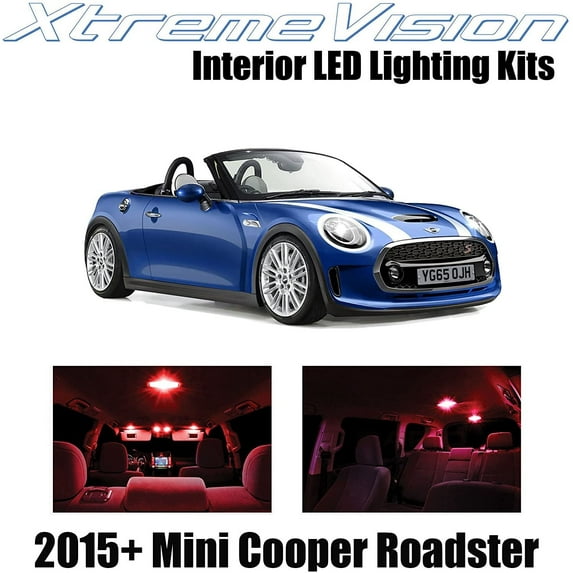 XtremeVision Interior LED for Mini Cooper Roadster 2015+ 10 pcs Red Interior LED Kit + Installation Tool