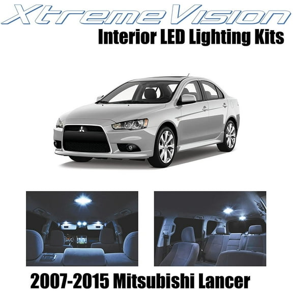XtremeVision Interior LED for Mitsubishi Evo Lancer 2007-2015 8 pcs Cool White Interior LED Kit + Installation Tool