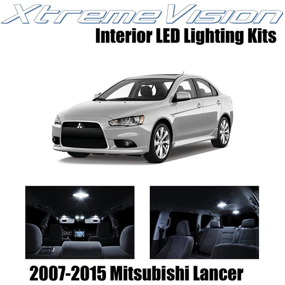 XtremeVision Interior LED for Mitsubishi Evo Lancer 2007-2015 8 pcs Pure White Interior LED Kit + Installation Tool