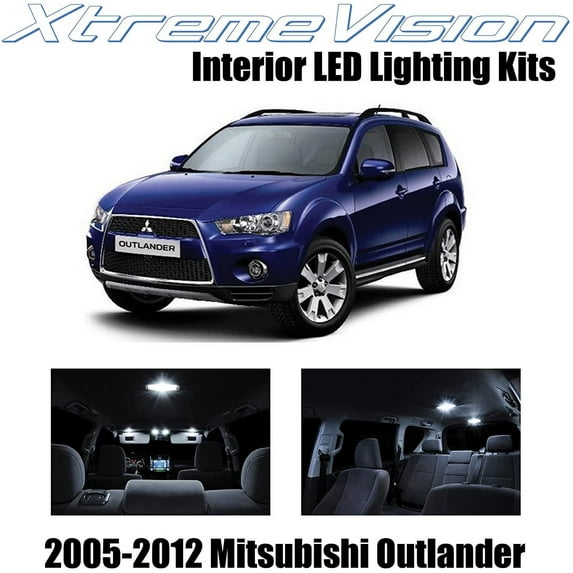 XtremeVision Interior LED for Mitsubishi Outlander 2005-2012 4 pcs Pure White Interior LED Kit + Installation Tool