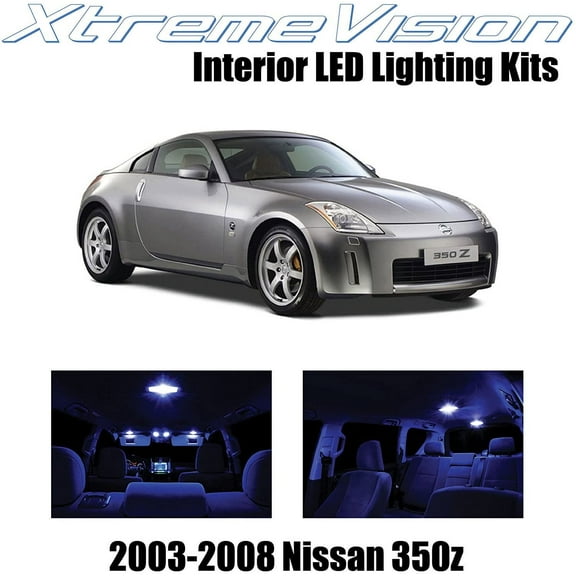 XtremeVision Interior LED for Nissan 350Z 2003-2008 5 pcs Blue Interior LED Kit + Installation Tool