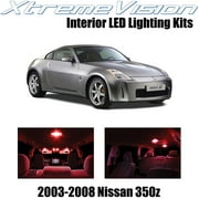 XtremeVision Interior LED for Nissan 350Z 2003-2008 5 pcs Red Interior LED Kit + Installation Tool