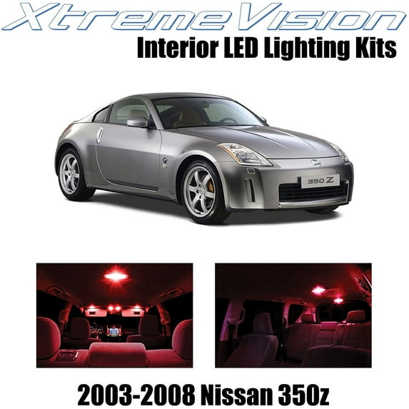 XtremeVision Interior LED for Nissan 350Z 2003-2008 5 pcs Red Interior LED Kit + Installation Tool