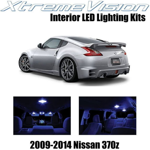 XtremeVision Interior LED for Nissan 370Z 2009-2014 8 pcs Blue Interior LED Kit + Installation Tool