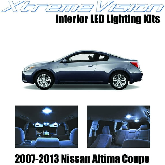 XtremeVision Interior LED for Nissan Altima Coupe 2 Door 2007-2013 15 pcs Blue Interior LED Kit + Installation Tool