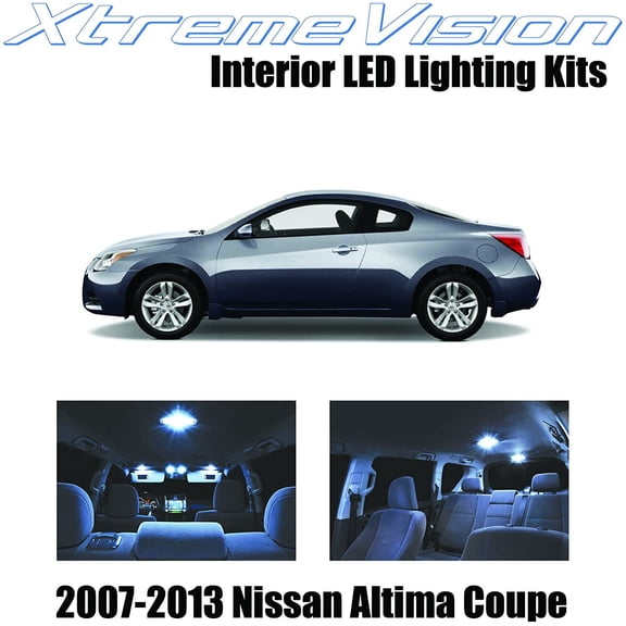 XtremeVision Interior LED for Nissan Altima Coupe 2 Door 2007-2013 15 pcs Blue Interior LED Kit + Installation Tool