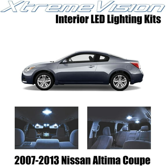 XtremeVision Interior LED for Nissan Altima Coupe 2 Door 2007-2013 15 pcs Cool White Interior LED Kit + Installation Tool